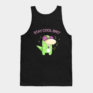 Funny Music Dinosaur Kids Gift Tank Top